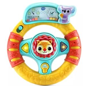 VTech Baby Grip & Go Steering Wheel Toy -NEW (45+ Songs Melodies Sounds Phrases)